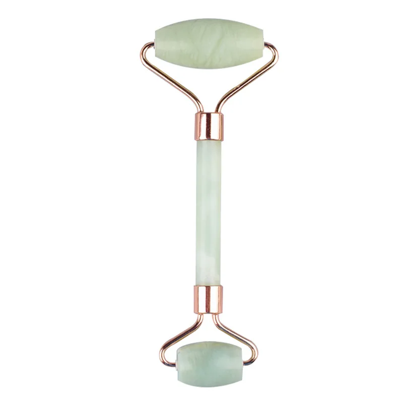 Оптовая продажа, высокое качество, двойная головка, вибрирующий розовый кварц, массажер, лечебные камни, палочка, натуральный кристалл, ролик для лица для ухода за кожей