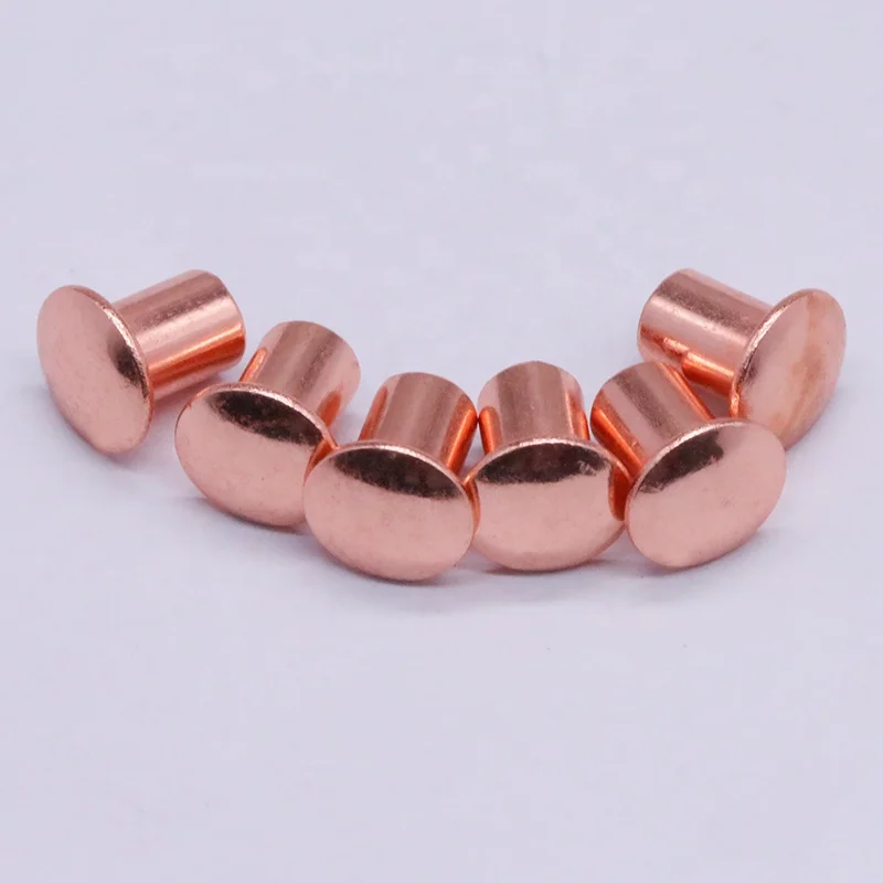 Start 2015 Strength Manufacturers Iron Red-Copper-plated Round Head Semi Tubular Rivets for Hardware Fastening