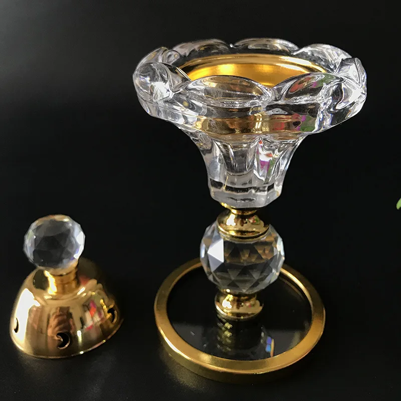 High Quality Durable Household K9 Crystal Incense Burner Decorative Incense Burner