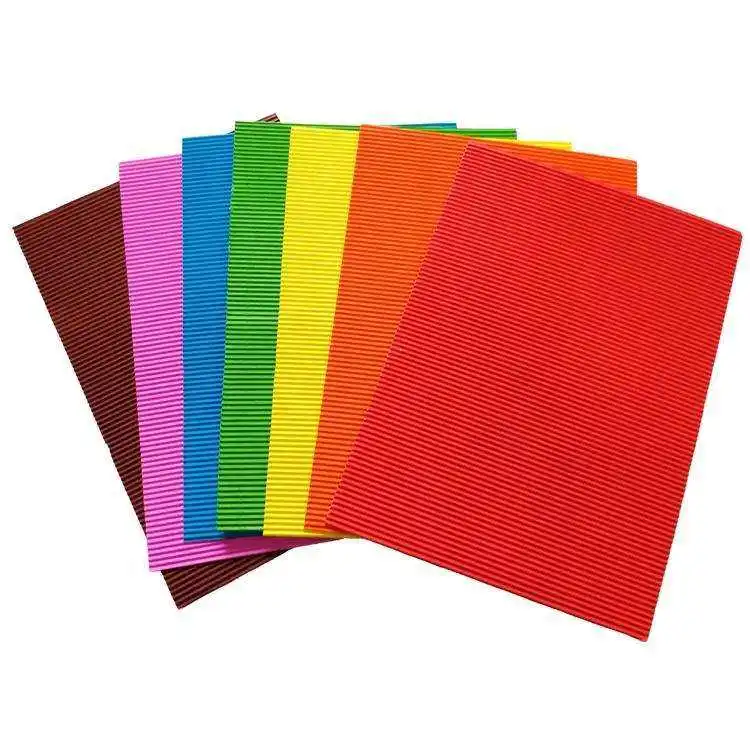 A4 size Colorful corrugated Cardboard Paper Sheets for Craft