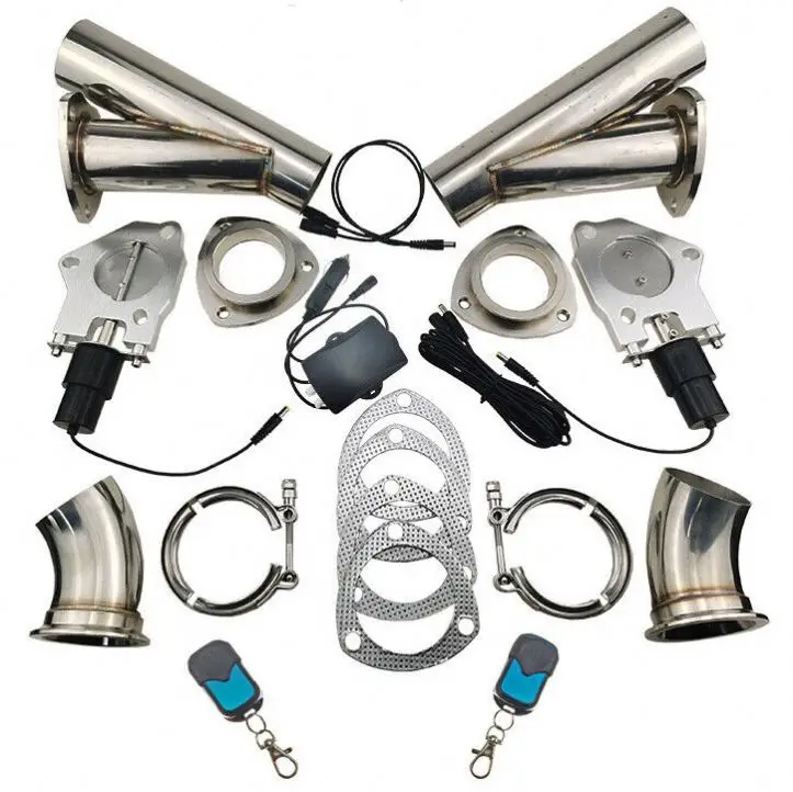 Applicable to Twin Exhaust Pipes Stainless Steel 304 Electronic Control Variable Sound Wave Exhaust Valve Remote Control Switch
