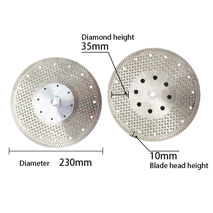electroplated diamond cutter manufacturers Produce new premium latest strong electroplated diamond disc 230mm