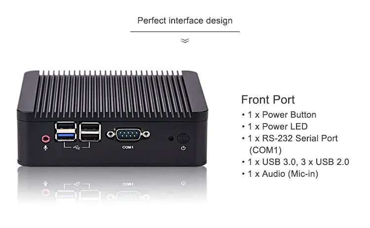  HD видео VGA 2 * lan 4 com порты 3 USB 0 1 USB3.0 mini itx корпус для компьютера без