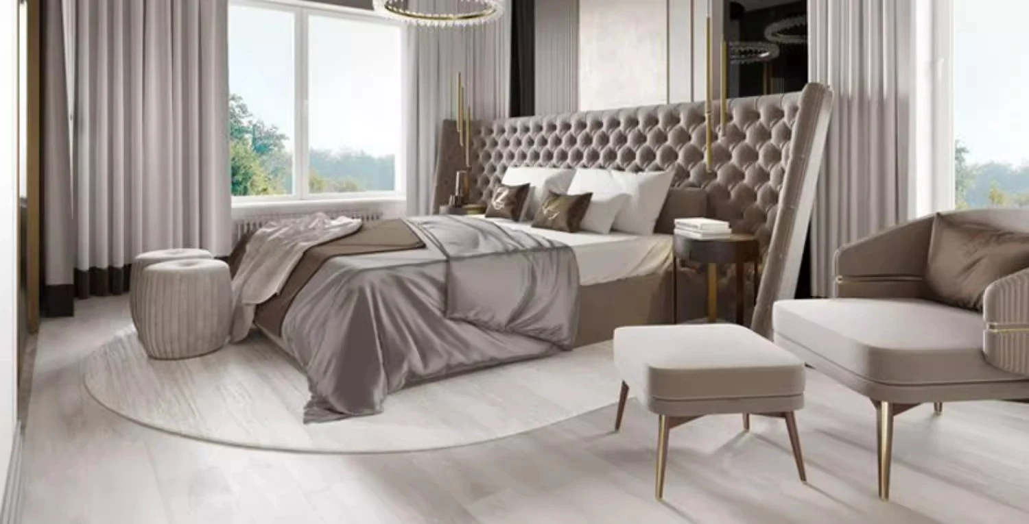 Turkish Luxury Royal King Size Bedroom Sets Elegant Super Size headboard italian Style tufted luxury bed frame full size