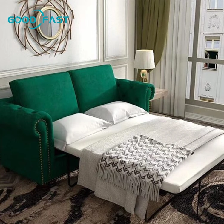 Factory wholesale metal frame sofa cum bed foldable with storage modern folding sofa bed