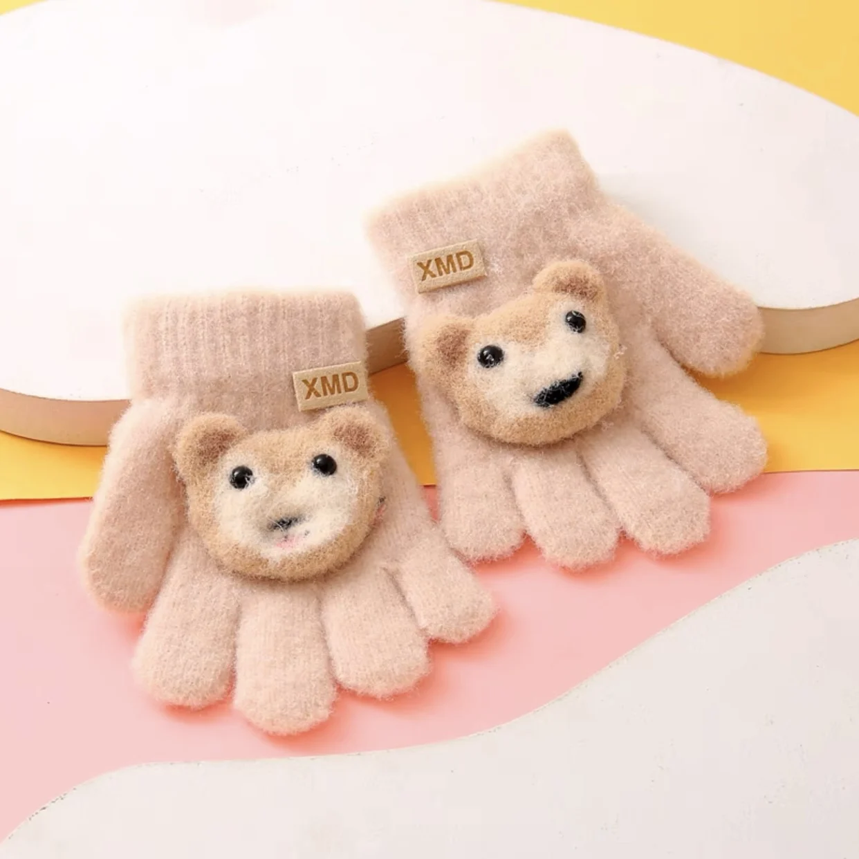 Фабрика LIANSHOU в наличии теплые флисовые Детские Зимние трикотажные перчатки и варежки милые сумасшедшие зоопарка РАЗМЕР