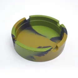 JTX729 Luminous Cigarette Ashtrays Portable Heat Resistance Cigar Smoking Ash Tray Silicone Smokeless Ashtray