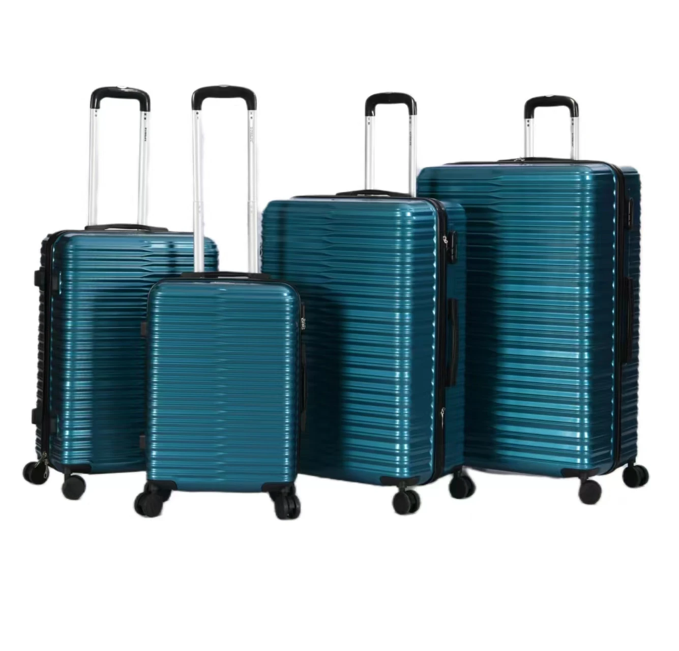 Wholesale hot-sale Customized Airline Approved Good Quality ABS Spinner Luggages 4pcs/set 18'20'24'28'