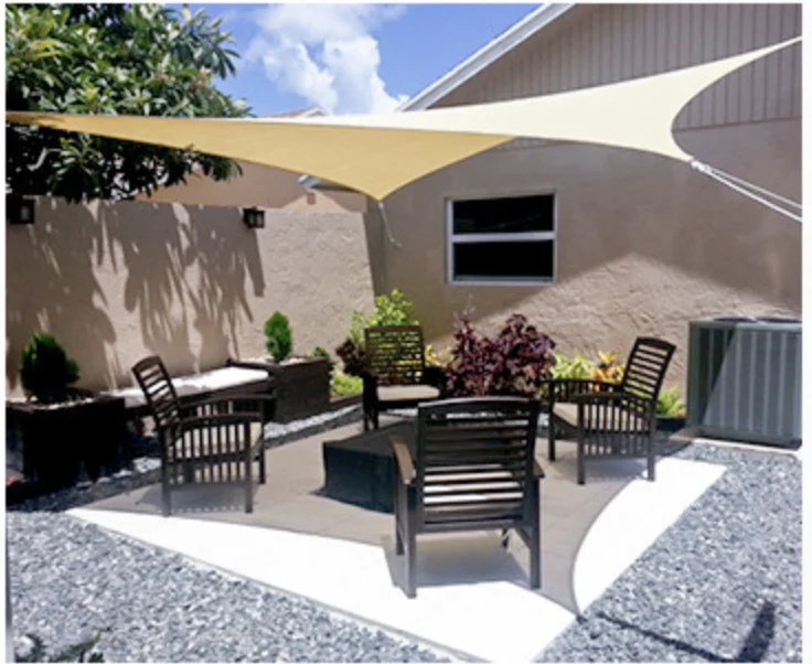 3*4m Square Shade Sail Outdoor UV-Proof, Rain-Proof and Sun-Proof 420D Polyester Oxford Fabric Outdoor S ky Curtain