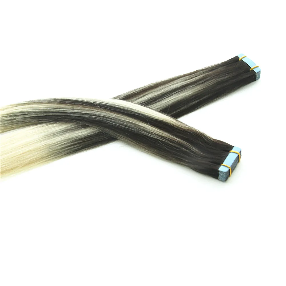 Russian Remy Double Sided Tape Hair Extensions, Wholesale Balayage Tape Hair Extensions