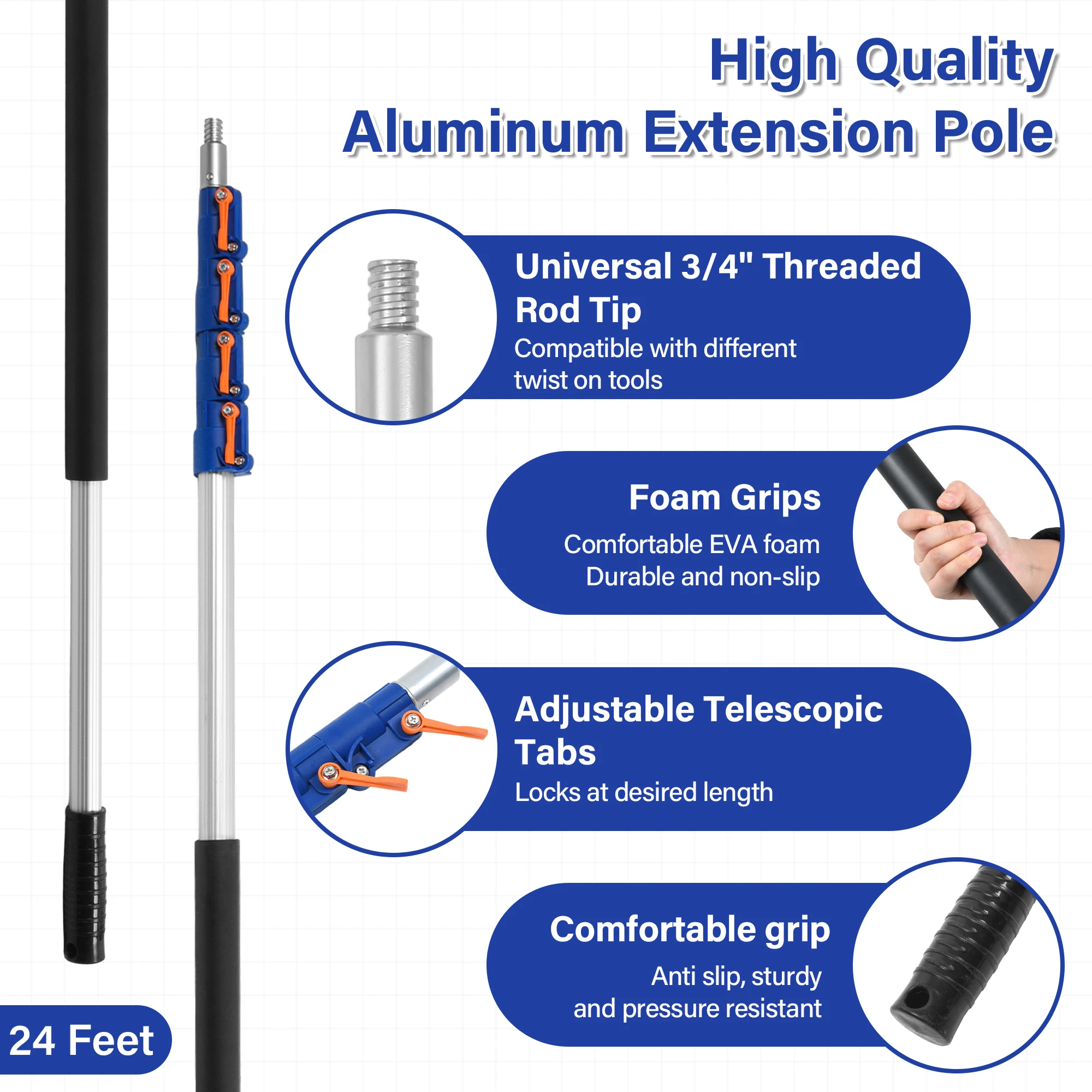 12FT High Rise Telescopic Bendable Flexible Chenille Ceiling Fan Duster