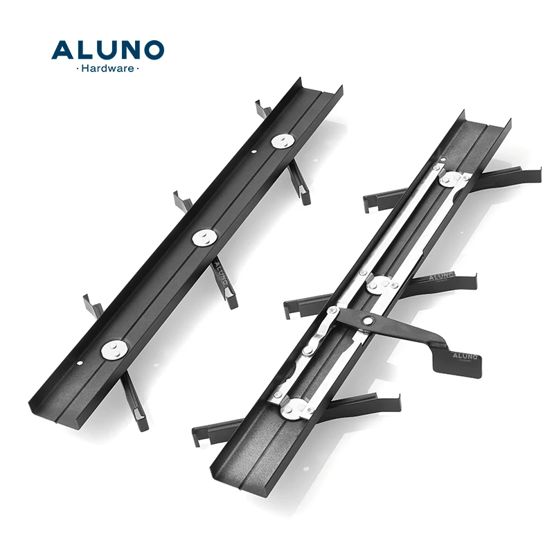 Wholesale Large Size Aluminum Blades Louvre Frames Office Best Selling Black Frame Flat Louvre Window Security Brackets
