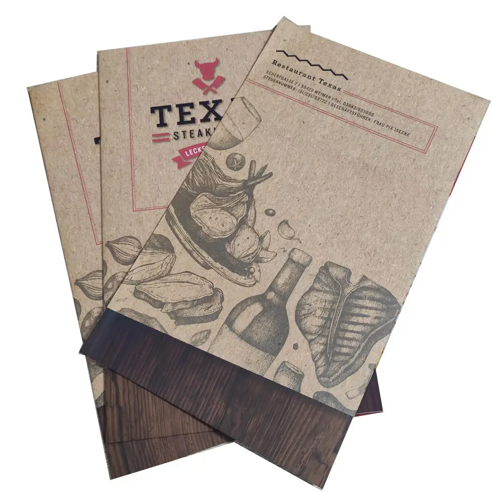 Customized Horse Riding Flyer Logo Foldable Restaurant Menu Directory Soft Cover Offset Printing Custom Book Cardboard Poster