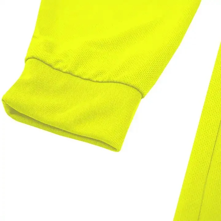 HCSP safety shirt work wear fluorescent yellow Construction engineer Safety Long Sleeve Hi Vis shirts