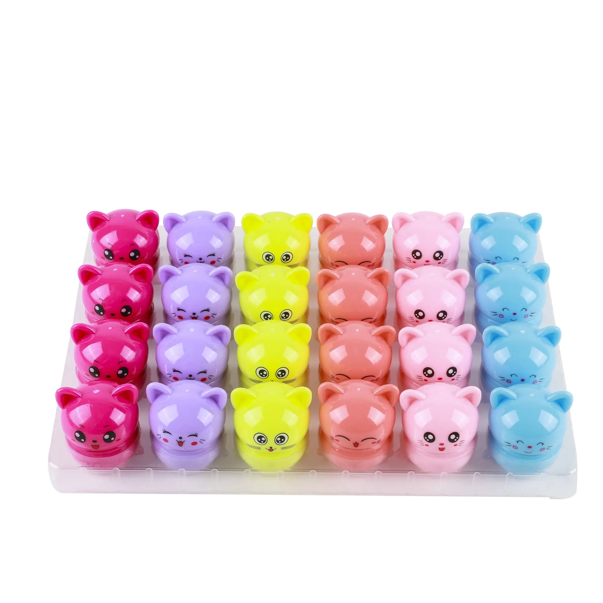 New Arrival Kids Makeup Hydrating Natural Fruit Favors Kitty Shaped Lip Repair Baby Kids Lip Balm