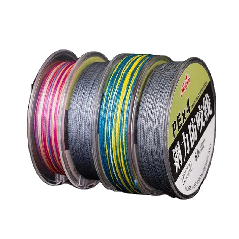Pe Braided Fishing Line X4 Popular Ultra Fine Diameter Easy Handing & Casting Carbon Fiber Fishing Net 8X Fishing Line Counter
