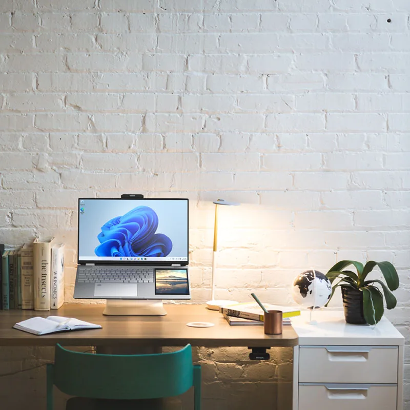 2024 New Double Screen Laptop 16+7Inch Intel N100 Quad Cores 4 Threads 16Gb Ram 512Gb 1Tb Ssd Window 11 Pro Business Laptop