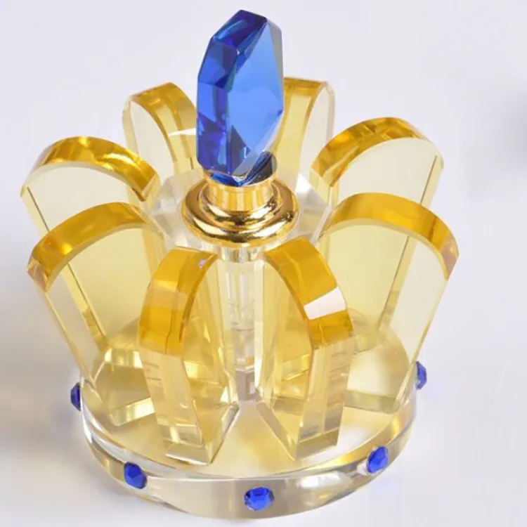 Хрустальная бутылка для масла, стеклянная бутылка в форме короны для автомобиля или женщины, Хрустальная бутылка для духов