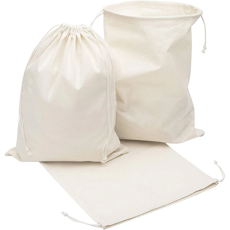  Custom printed recycled organic cotton canvas drawstring shoe dust bag with logo dustbag for