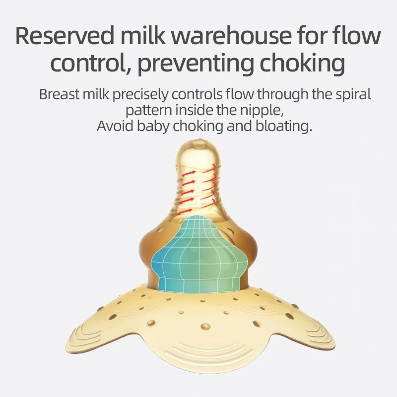 Hot sale silicone nipple breast shield portable breast feeding nipple overflow nipple shield with storage box baby pacifier