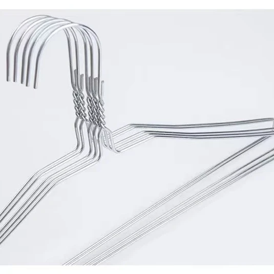 Durably Coated Galvanized Wire Laundry Hanger Clothing Drying Rack with Iron Plastic Metal Hooks for Clothes