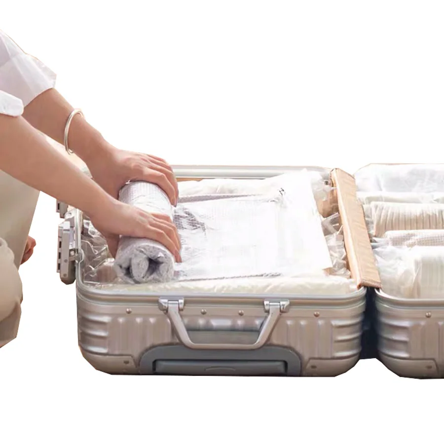 bpa free vacuum bag Travel compressed Space Saver Hand Roll Space Saving Compression storage bag