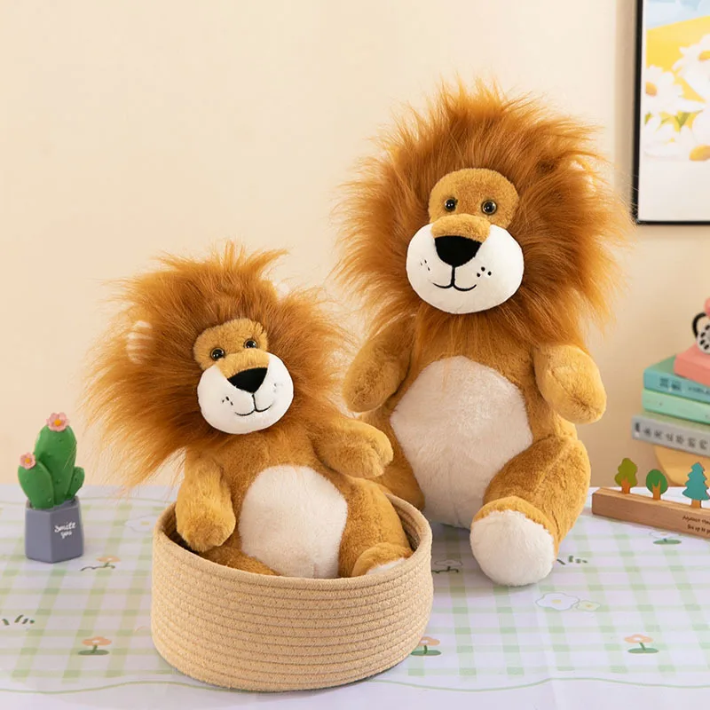 Songshan Toys custom simulation kawaii forest big stuffed animals lion toy cartoon cute doll soft lion plush toys for kids