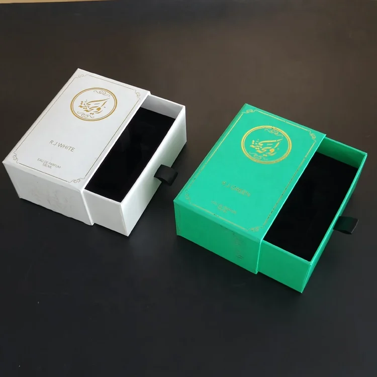 Manufacturer Custom 30ml 50ml 100ml Rigid Paper Drawer Essential Oil Bottle Packaging Recyclable Perfume Box With Foam Insert