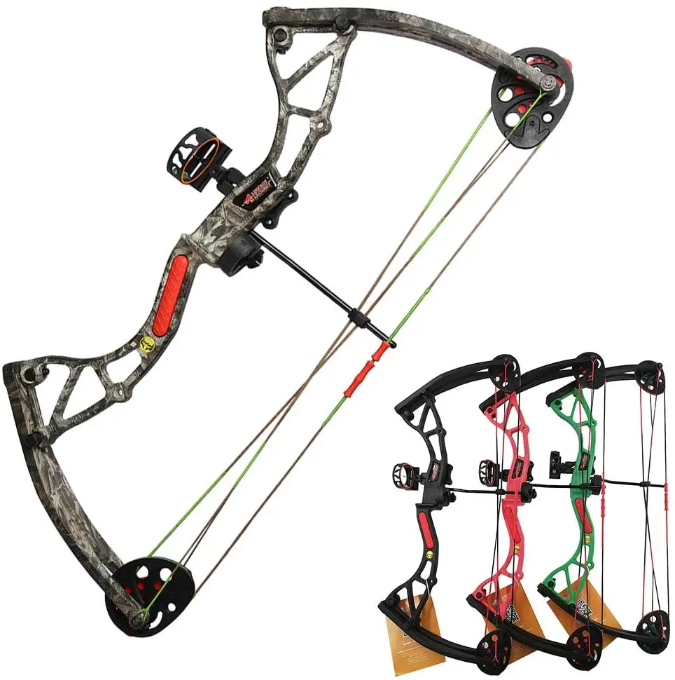 Linkboy 4 color kids shooting archery practice bow 5-15 Yr youth compound bow and arrow