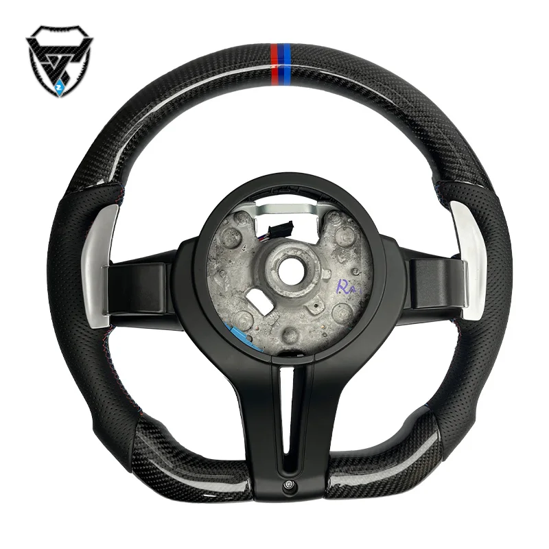 Carbon fiber tricolor logo modified steering wheel for BMW F10 F30 ZC-M6-YD-T2