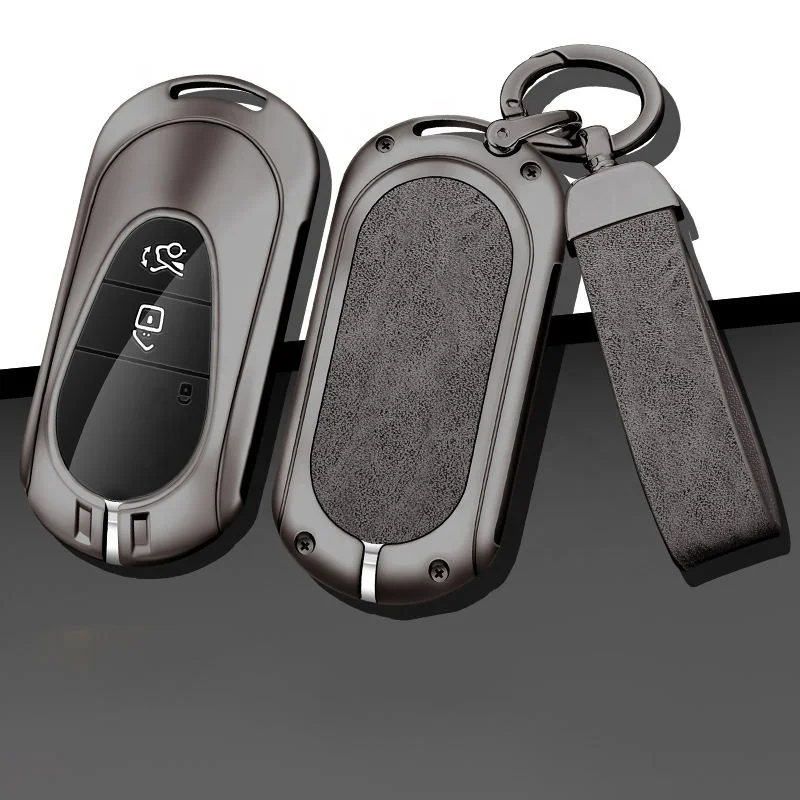 Custom Car Logo Car Key Case Cover Protector For Mercedes Benz S C Class S400 S450l C200l C260l Keyless Holder Accessories