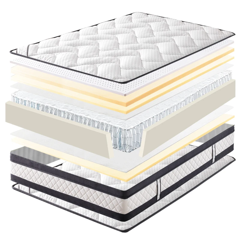 12 Inch HD foam Comfortable gel infused memory foam 5 zoned pocket spring mattress orthopedic mattress colchon