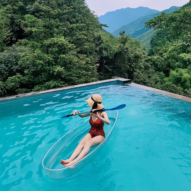 High quality Glass Bottom Boats clear kayak transparent double rowing boats crystal clear-canoe/kayak clear bottom