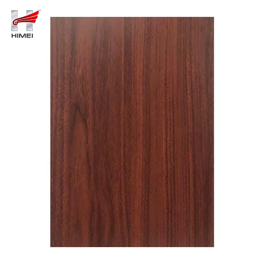 Walnut Wood Grain Design PVC Film Laminated Galvanized Steel Sheet For Wine Cabinet