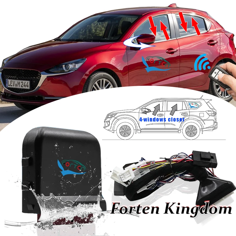 Car Automatic Window Close Kits Closer Module Automatic Folding Rearview Mirror For Mazda2 2014-2023 Automotive Electronic Parts