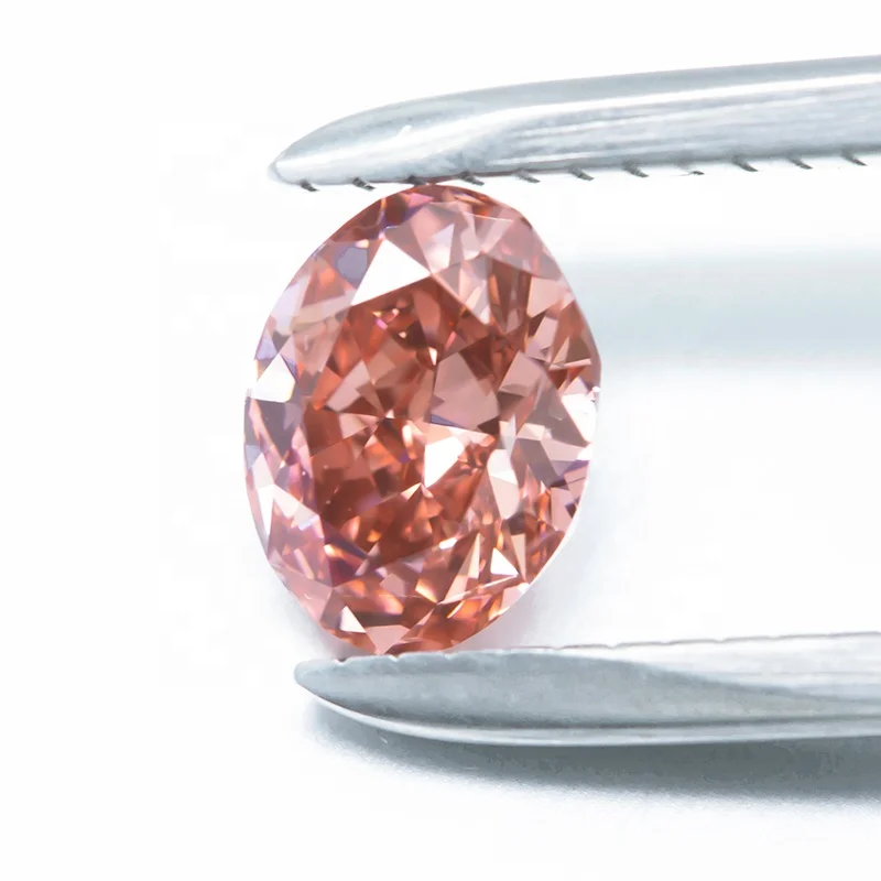 2020 ZF Jewelry Color Per1.33 Carat Price Loose Ready to Ship Oval Excellent Cut Pink Synthetic (lab Created) Filled Diamonds