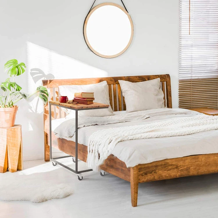 Height adjustable portable mini steel wood notebook stand laptop desk for bed