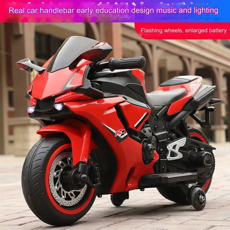 Electric motorcycle children can sit people 2-8 years old male and female baby electric car children charging toy car stroller