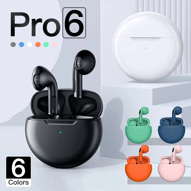Wholesale Mini Air Pro 6 Ear Buds Headphone TWS Wireless Earphone Handfree Waterproof Headset Pods Pro Earbuds
