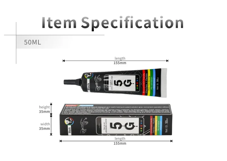 Zhanlida 5G Black Glue 50ML Acrylic Sealant Super Glue  Other Adhesives, volatile Solvent Glue