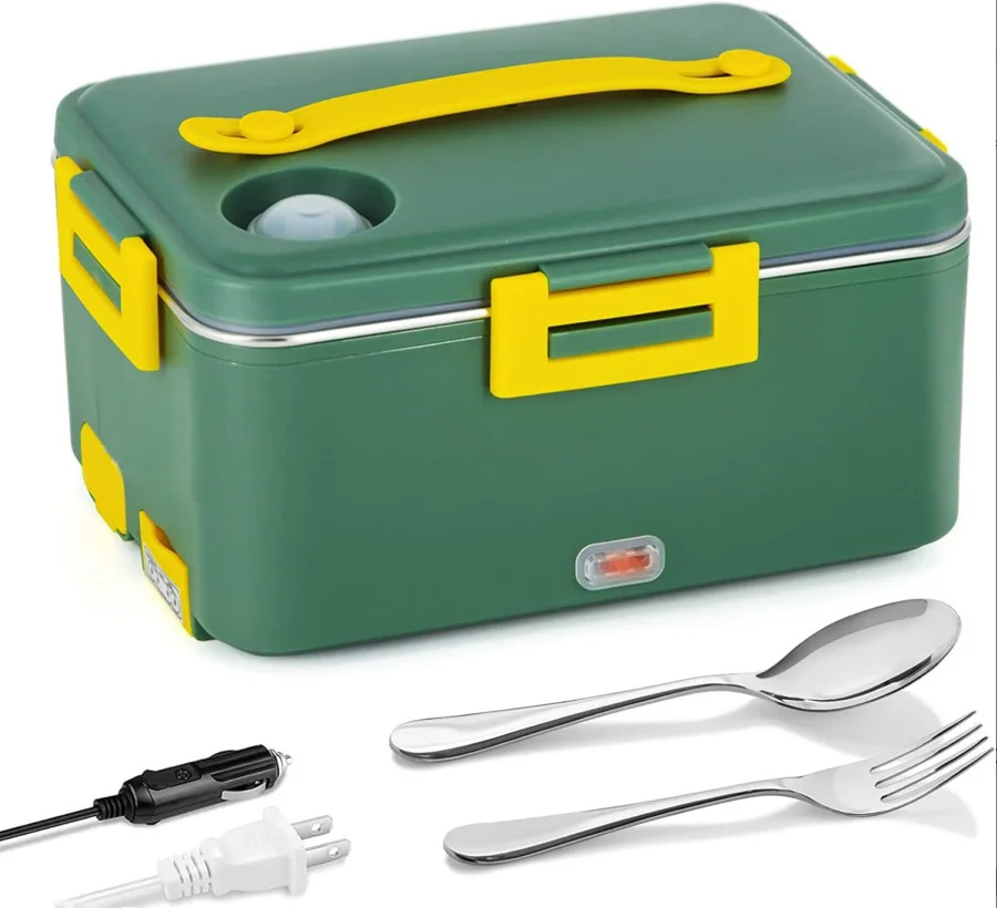 Portable Food Warmer Electric Lunch Box 80W Food Heated 12V 24V 110V 220V Heater for Car Truck Home