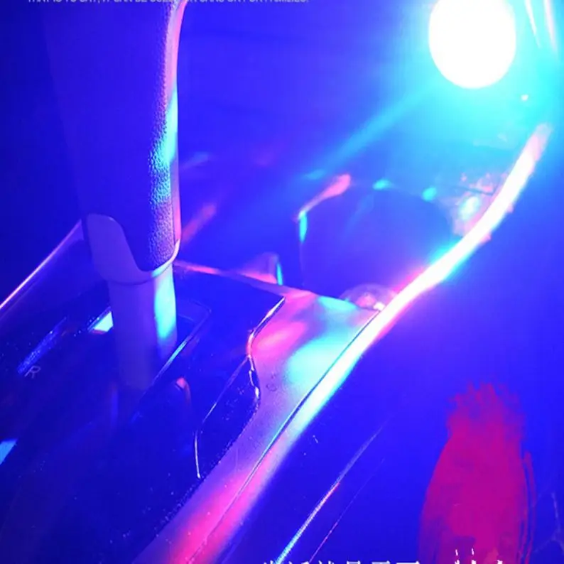 Car DJ Atmosphere Lights USB RGB LED MP3 Disco Crystal Magic Ball Stage Strobe Light Strobe Car Interior Decorative Lamp