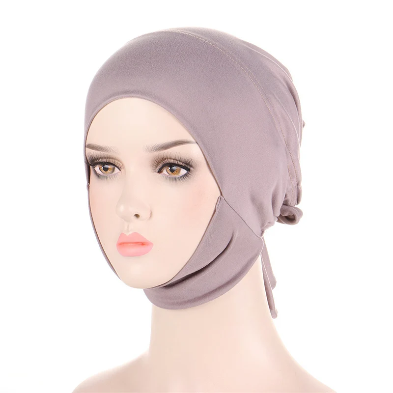 New Design Excellent Material Undercap Cotton Jersey Tie Back Inner Cap Adjustable With Chin Underscarf For Muslim Women