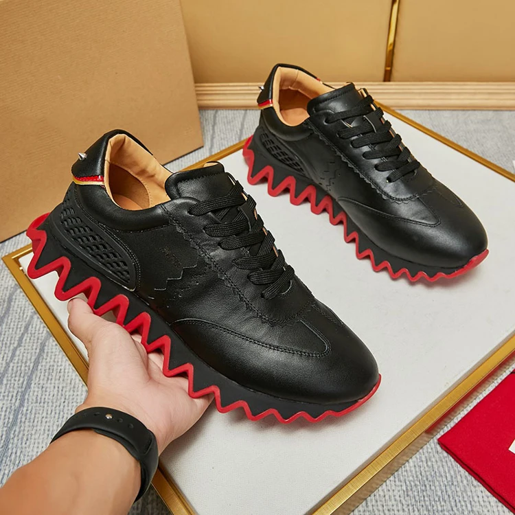Luxury Big Luxury Red Sole Sneakers Italian Men And Women Shoes Top Quality Top Cashmere Fabric Full Set Of Original Packaging