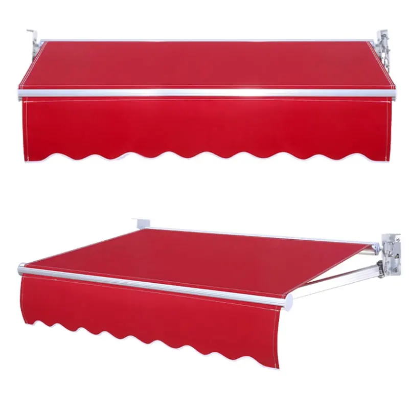 High Strength Retractable Crank Arm Patio Used Awnings Folding Tents For Events Sun Prevention Rainproof Canopy Pergola