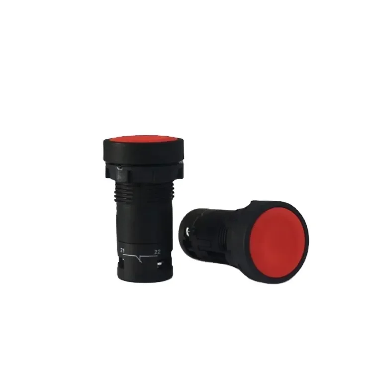22mm momentary Push button switch flat button 220v 1contact