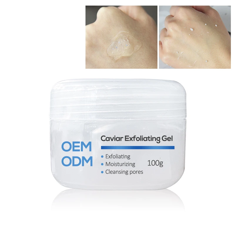 Private Label Face Skin Care Gel Green Tea Exfoliator Facial Cleaning Scrub Cream