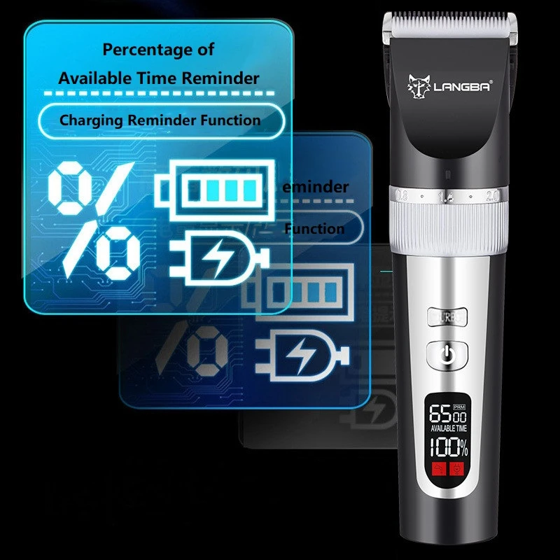2022 Amazon Professional USB Electric Rechargeable Pet Shaver Clippers Scissors Dog Cordless Trimmers Grooming Tool Kit