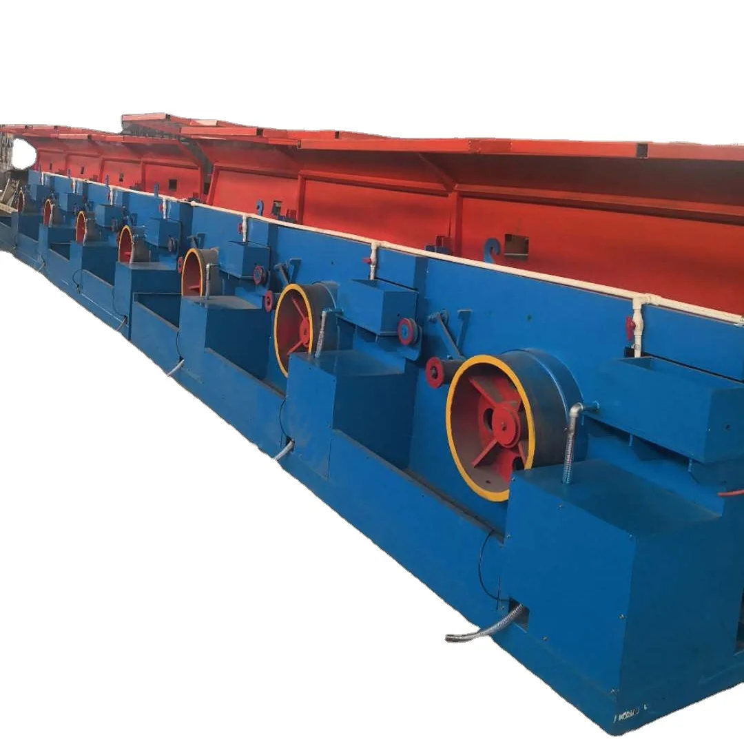 
Высокоскоростной станок для волочения медных и стальных проводов с индивидуальными двигателями 