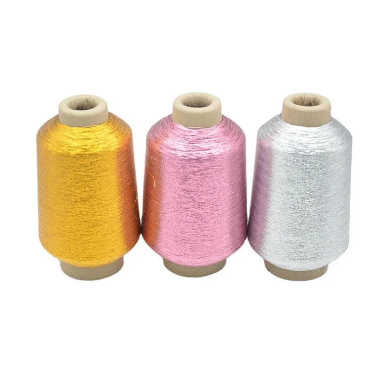 Mx Type Metallic Yarn Manufacturer  High Quality Rich Color Lurex Thread for Weaving Flat Knitting Metallic Yarn
